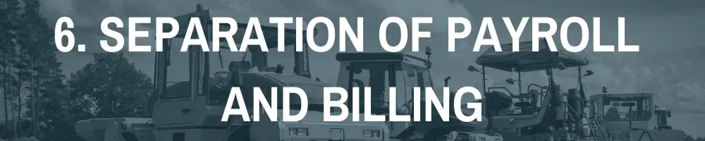 Construction Management Software Aimsio - Separation of Payroll and Billing