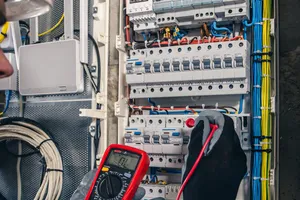 Electrical and instrumentation technicians working at a facility