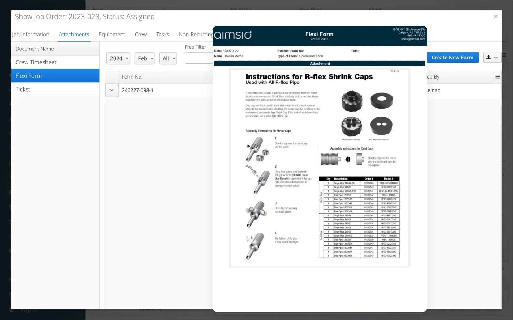 Aimsio flexi-forms custom forms interface