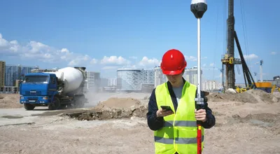 Field crew member using tablet