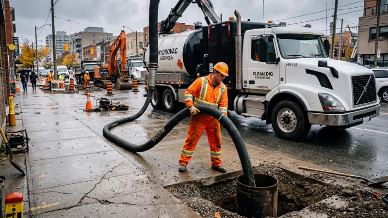Hydrovac excavation operations