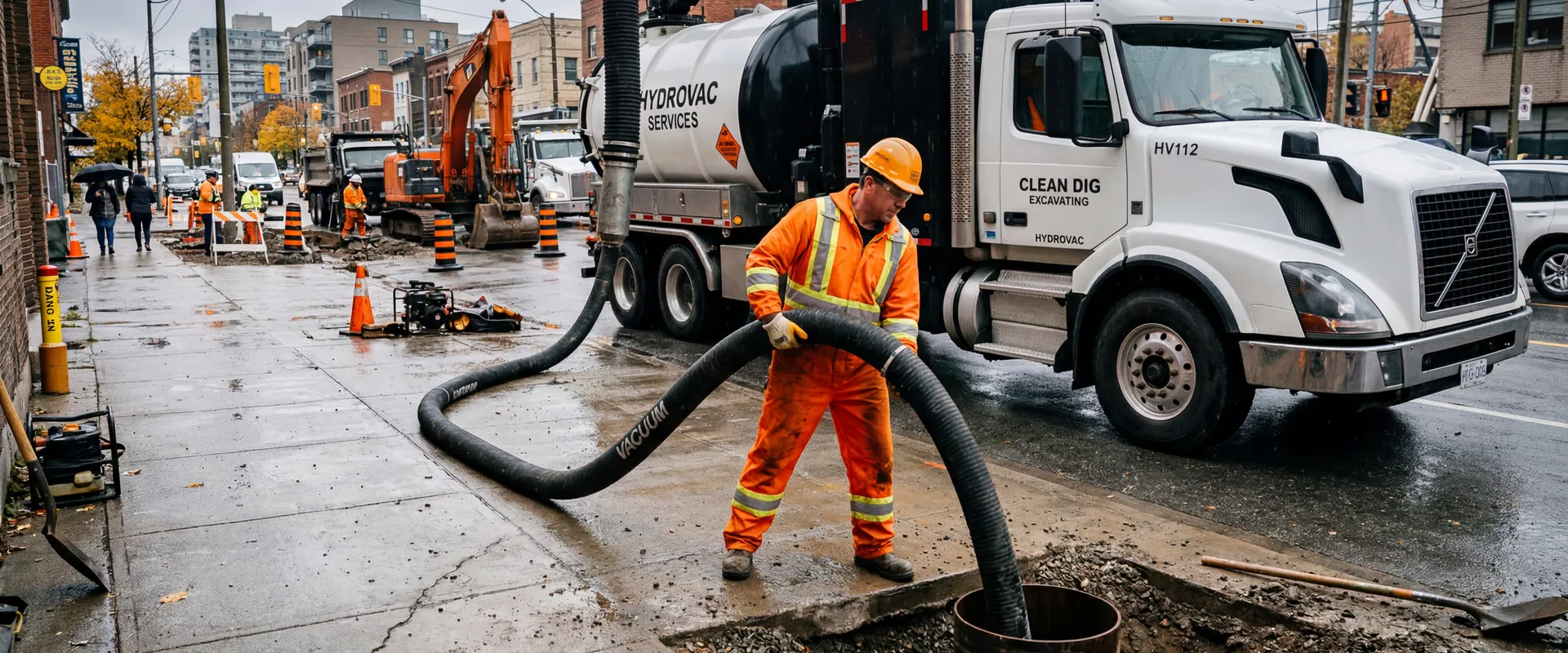 Hydrovac excavation operations