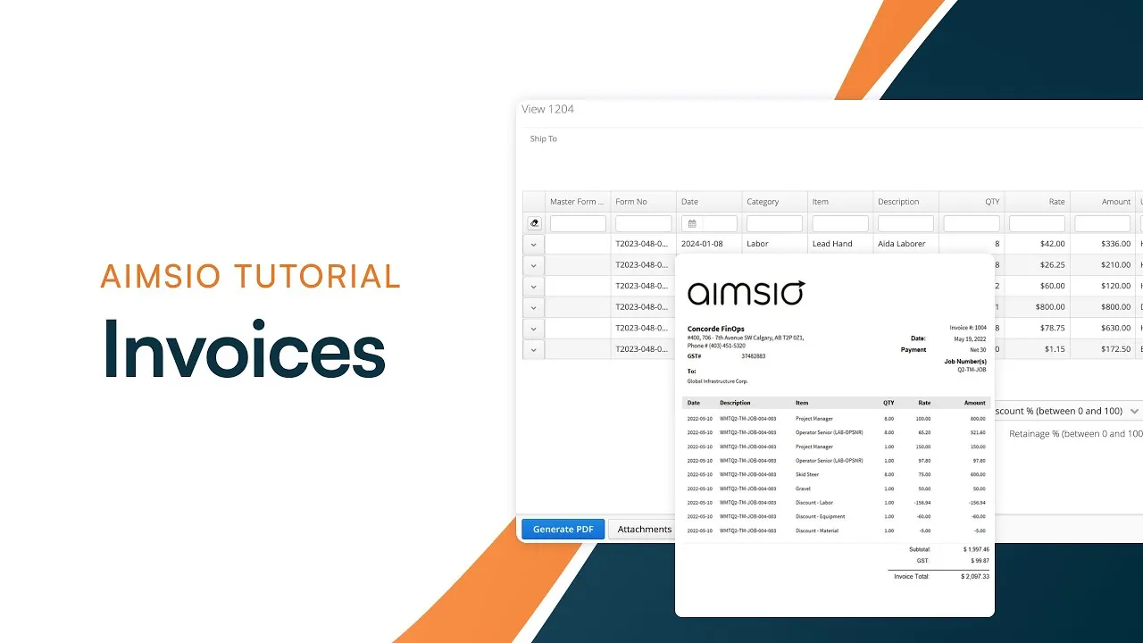 Aimsio invoicing walkthrough video