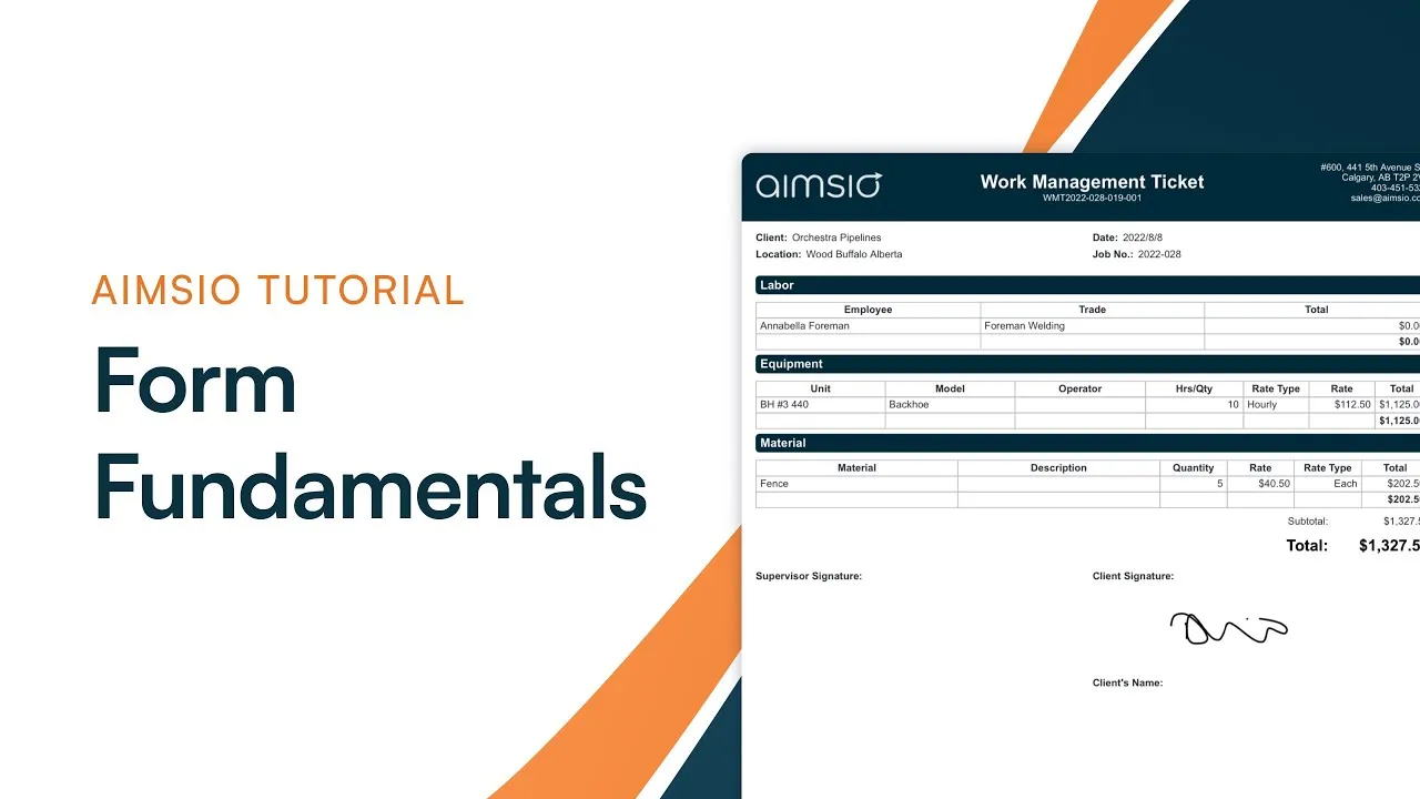 Aimsio Timesheets walkthrough video