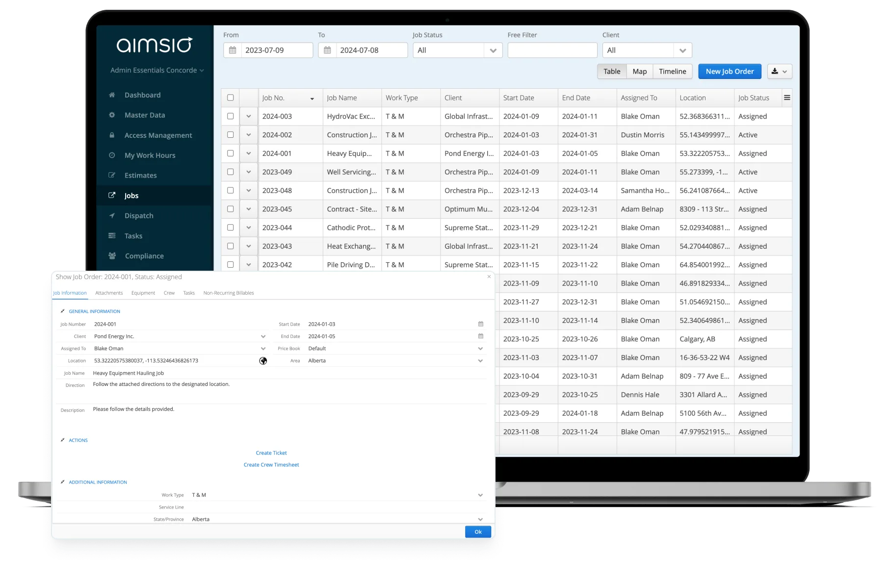 aimsio-jobs-01 Aimio's Job feature - Get real-time insights into any job