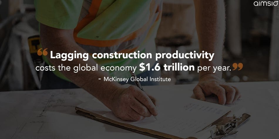 Lagging construction productivity costs the global economy .6 trillion per yer. - McKinsey Global Institute